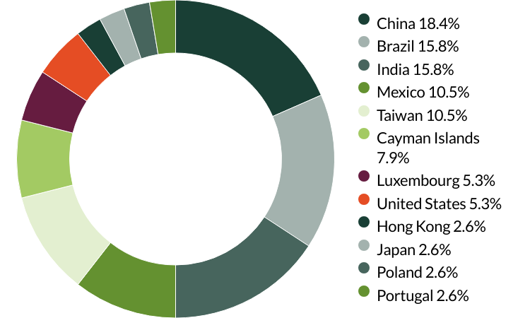 Global Emerging Markets All Cap proxy voting Q2 2025 country