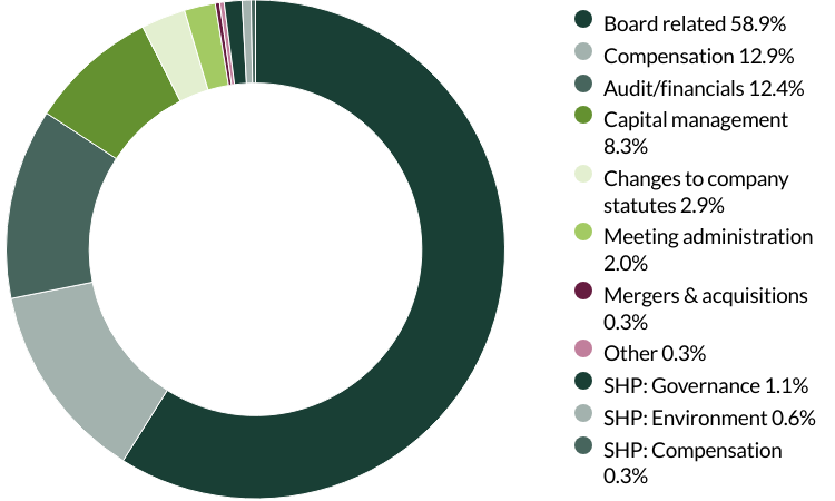 Worldwide Leaders proxy voting Q2 2025 category